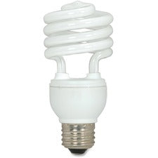 Satco 18W T2 2700K Spiral CFL Bulb 18 W - 75 W Incandescent Equivalent Wattage - 120 V AC - 1200 lm - Spiral - T2 Size - White Light Color - E26 Base - 12000 Hour - 2700&deg;K Color Temperature - 82 CRI - Ballast-free, Energy Saver, Instant On - 3/Box - 1