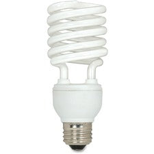 Satco 23W T2 2700K Spiral CFL Bulb 23 W - 100 W Incandescent Equivalent Wattage - 120 V AC - 1600 lm - Spiral - T2 Size - White Light Color - E26 Base - 12000 Hour - 2700&deg;K Color Temperature - 82 CRI - Ballast-free, Energy Saver, Instant On - 3/Box -