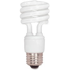 Satco 13W T2 4100K Mini Spiral CFL Bulb 13 W - 60 W Incandescent Equivalent Wattage - 120 V AC - 900 lm - Spiral - T2 Size - Cool White Light Color - E26 Base - 12000 Hour - 4100&deg;K Color Temperature - 82 CRI - Energy Saver, Instant On - 48 / Carton