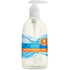 Seventh Generation Purely Clean Hand Wash Fresh Lemon & Tea Tree Scent - 12 fl oz - Pump Bottle Dispenser - Kill Germs, Bacteria Remover - Hand - Antibacterial - Clear - Dye-free, Phthalate-free, Bio-based, Rich Lather, Gluten-free - 8 / Carton