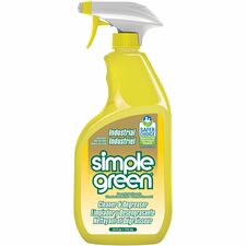 Simple Green Industrial Cleaner/Degreaser Concentrate - 24 fl oz (0.8 quart) - Lemon Scent - Recommended For: Coffee Remover, Lipstick Remover, Ink Remover, Grease Remover - Non-toxic, Butyl-free, Phosphate-free, Non-abrasive, Non-corrosive, Deodorize - L