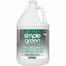 Simple Green Crystal Industrial Cleaner/Degreaser For Multipurpose - Concentrate - Liquid - 128 fl oz (4 quart) - Fragrance-free, Non-flammable, Color-free - Clear Bottle - 6 / Carton