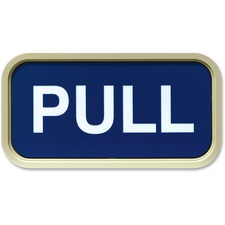 Xstamper Designer Framed Wall/Door Sign 4" Holding Width x 2" Holding Height - Rectangular Shape - Wall, Door - Rounded Corner - Plastic - Almond - 1 Each