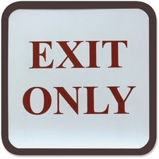 Xstamper Designer Framed Wall/Door Sign 4" Holding Width x 4" Holding Height - Square Shape - Wall, Door - Rounded Corner - Plastic - Brown - 1 Each