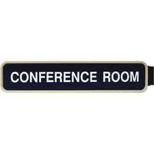 Xstamper Designer Double-sided Corridor Sign 10" Holding Width x 2" Holding Height - Rectangular Shape - Double Sided - Rounded Corner - Plastic - Almond - 1 Each