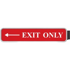 Xstamper Designer Double-sided Corridor Sign 10" Holding Width x 2" Holding Height - Rectangular Shape - Double Sided - Rounded Corner - Plastic - Gray - 1 Each