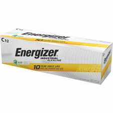 Energizer Industrial Alkaline C Battery Boxes of 12 For Multipurpose - C - 8350 mAh - 12/Box - 6 / Carton