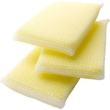 Scotch-Brite Dobie All-purpose Cleaning Pads 0.5" Height x 2.6" Width x 4.3" Depth - 3/Pack - 8 / Carton - Polyurethane - Yellow
