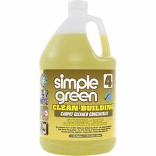 Simple Green Clean Building Carpet Cleaner Concentrate For Rug, Carpet - Concentrate - Liquid - 128 fl oz (4 quart) - Non-flammable, Fragrance-free - Sand - 2 / Carton
