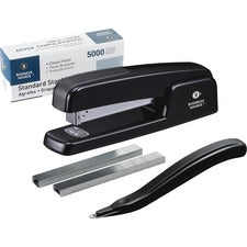 Business Source Standard Stapler Value Pack Staples Upto 20 Sheet - Holds Upto 210 Staple - Full Strip - Top Loading - Black - 1 Pack