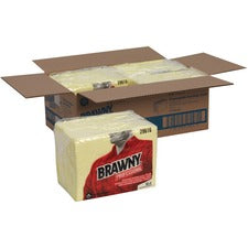 Brawny&reg; Professional Disposable Dusting Cloths 24" Length x 17" Width - Moisture Resistant, Soft, Strong - Yellow - 50/Pack - 4 / Carton