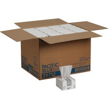 Pacific Blue Basic AccuWipe Recycled Disposable Delicate Task Wipers For Precision Part, Instrument, Lens - Absorbent, Soft, Non-abrasive, Disposable, Streak-free - Fiber - White - 280/Box - 60 / Carton
