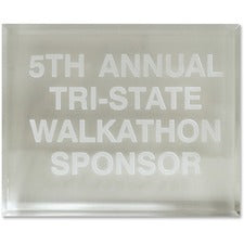Xstamper Trinity Paperweight Acrylic Award 5" Width x 4" Length - Laser Compatible - Assorted - Acrylic - 1 Each