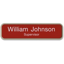 Xstamper Designer Framed Wall/Door Sign 8" Width x 2" Height - Rectangular Shape - Rounded Corner - Plastic - Almond - 1 Each