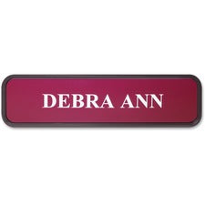 Xstamper Designer Framed Wall/Door Sign 8" Width x 2" Height - Rectangular Shape - Rounded Corner - Plastic - Brown - 1 Each