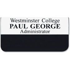 Xstamper Pocket Name Badge 1.5" Width x 3" Height - Rectangular Shape - Durable - Plastic - Assorted - 1 Each