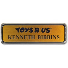 Xstamper Logo Frame Name Badge 1.5" Width x 3" Height - Rectangular Shape - Durable - Plastic - 1 Each