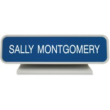Xstamper Designer Framed Desk Sign Logo Design - 8" Width x 2" Height - Rectangular Shape - Rounded Corner - Plastic - 1 Each