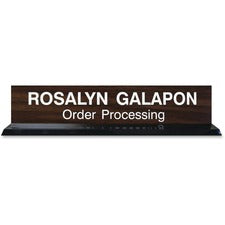 Xstamper 2"x10" Acrylic Base Desk Sign Set 10" Width x 2" Height - Rectangular Shape - Durable, Square Corner - Acrylic, Plastic - 1 Each