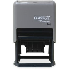 Xstamper ClassiX Self-inking Date Stamp Custom Message/Date Stamp - 6 Line(s) - 1.50" Impression Width x 2.50" Impression Length - 7000 Impression(s) - 1 Each