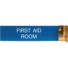 Xstamper Corridor Sign 8" Width x 2" Height - Rectangular Shape - Wall Mountable - Double Sided - Aluminum - 1 Each