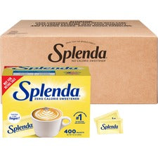 Splenda Single-serve Sweetener Packets 0.035 oz (1 g) - Artificial Sweetener - 400/Box - 6 / Carton