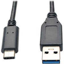 Tripp Lite series USB 3.1 Gen 2 (10 Gbps) Cable, USB Type-C (USB-C) to USB-A (M/M), 3 ft 3 ft USB Data Transfer Cable for Smartphone, Tablet, Hard Drive, Notebook - First End: 1 x USB 3.1 Type C - Male - Second End: 1 x USB 3.1 Type A - Male - 10 Gbit/s -