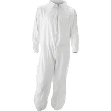 MALT ProMax Coverall Recommended for: Chemical, Painting, Food Processing, Pesticide Spraying, Asbestos Abatement - Medium - Zipper Closure - Polyolefin - White - 25 / Carton