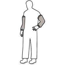 MALT PolyLite Sleeve Covers 18" Length - White - Polypropylene - Elastic Ends