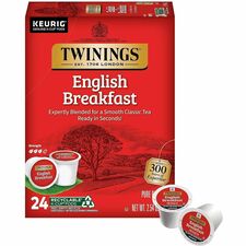 Twinings of London English Breakfast Black Tea K-Cup Black Tea - 24 / Box
