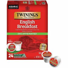 Twinings of London Decaf English Breakfast Black Tea K-Cup Black Tea - 24 / Box