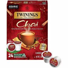 Twinings of London Chai Flavoured Black Tea K-Cup Black Tea - 24 / Box