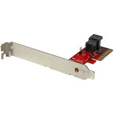 StarTech.com x4 PCI Express to SFF-8643 Adapter for PCIe NVMe U.2 SSD Add high-performance enterprise-class storage to your PC or server - Connect a 2.5" PCIe U.2 SSD like Intel SSD 750 series through a 4-lane PCI Express expansion card - x4 PCIe to SFF-8