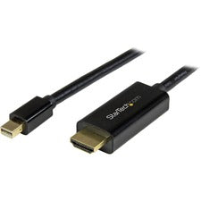 StarTech.com Mini DisplayPort to HDMI Adapter Cable - 5 m (15 ft.) - 4K 30Hz 16.40 ft HDMI/Mini DisplayPort Video Cable Adapter for Projector, Ultrabook, Audio/Video Device, Workstation, Notebook, MacBook, MacBook Air, Dock, Mac mini - First End: 1 x 20-p