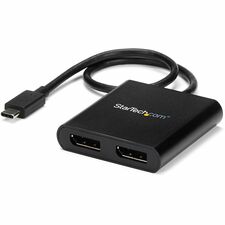StarTech.com USB-C to DisplayPort Multi-Monitor Splitter - 2-Port MST Hub 3840 Ã— 2160 - DisplayPort - USB