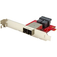 StarTech.com Dual SFF-8643 to SFF-8644 Mini-SAS HD Adapter Convert two internal SFF-8643 ports into two external SFF-8644 ports - Mini SAS Adapter - SFF-8643 to SFF-8644 - Dual SFF-8643 to Dual SFF-8644 - 12Gbps - with Full and Low-Profile Brackets