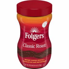 Folgers&reg; Instant Classic Roast Coffee Regular, Regular - Classic - 8 oz Per Jar - Instant - Mountain Grown - 1 Each