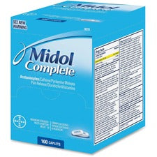 Midol Complete Pain Reliever Caplets For Menstrual Cramp, Backache, Muscular Pain, Headache, Bloating - 100 / Box