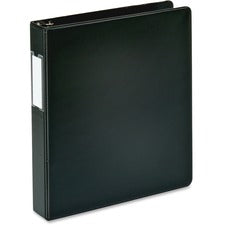 Business Source 1.5" D-Ring Binder 1 1/2" Binder Capacity - 375 Sheet Capacity - Fastener(s): Slant D-Ring - Pocket(s): Internal - Black - Lay Flat, Label Holder - 1 Each