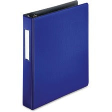Business Source 1.5" D-Ring Binder 1 1/2" Binder Capacity - 375 Sheet Capacity - Fastener(s): Slant D-Ring - Pocket(s): Internal - Blue - Lay Flat, Label Holder - 1 Each