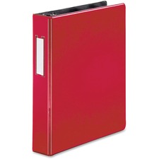 Business Source 1.5" D-Ring Binder 1 1/2" Binder Capacity - 375 Sheet Capacity - Fastener(s): Slant D-Ring - Pocket(s): Internal - Red - Lay Flat, Label Holder - 1 Each
