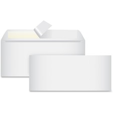 Business Source No. 10 Peel-to-seal Envelopes Business - #10 - 4 1/8" Width x 9 1/2" Length - 24 lb - Peel & Seal - White - Wove - 100 / Box