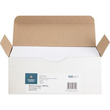 Business Source No. 10 Peel-to-seal Security Envelopes Business - #10 - 4 1/8" Width x 9 1/2" Length - 24 lb - Peel & Seal - White - Wove - 100 / Box