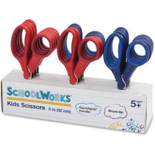 Fiskars Schoolworks 5" Kids Scissors Classpack 5" Overall Length - Left/Right - Stainless Steel - Blunted Tip - Assorted - 12 / Set