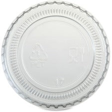 Genuine Joe Portion Cup Lid Transparent, Clear - 50/Bag - 50 / Carton