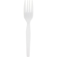 Genuine Joe Heavyweight Disposable Forks 1 Piece(s) - Fork - 1 x Fork - Disposable - White - 1000 / Carton