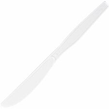 Genuine Joe Heavyweight Disposable Knives 1 Piece(s) - Knife - 1 x Knife - Disposable - White - 1000 / Carton
