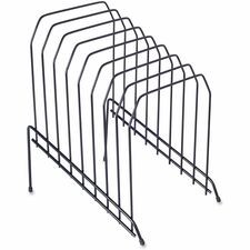 Lorell Wire File Sorter/Holder 8 Divider(s) - Desktop - Black - Wire - 1 Each