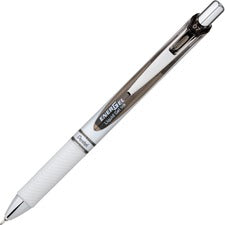 EnerGel EnerGel Pearl Retractable Liquid Gel Pen 0.7 mm Needle Pen Point - Refillable - Retractable - Black Ink - Gel-based - Pearl White Barrel - 1 Each