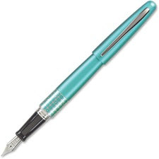 Pilot MR Retro Pop Fountain Pen Fine Pen Point - Refillable - Black Ink - Gel-based - Turquoise Barrel - 1 Each